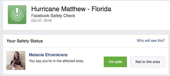 Facebook Safety Check Purpose is Questionable