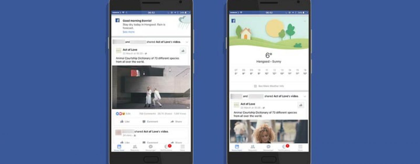 A New Version of Facebook’s Weather App