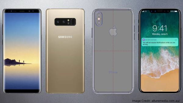 differences between galaxy note 8 and iphone